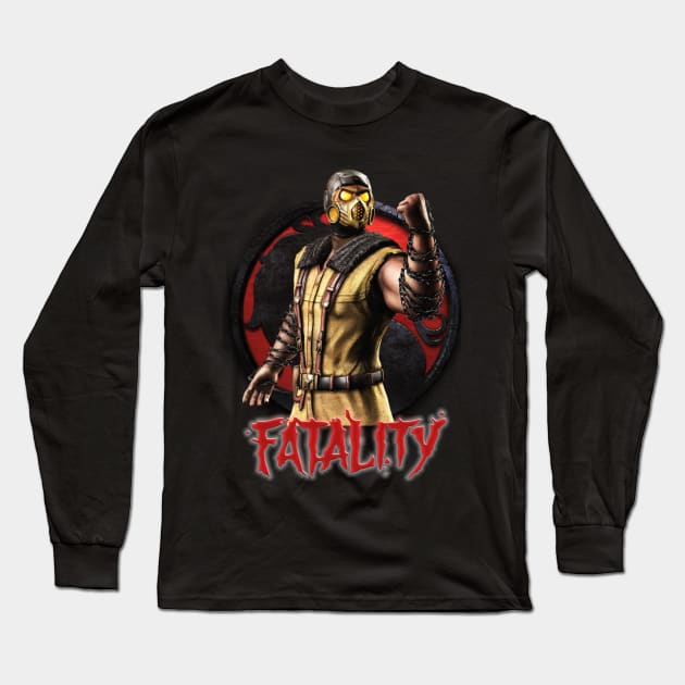 Team Scorpion Fatality Mortal Kombat Pro Kompetition Long Sleeve T-Shirt by Pannolinno